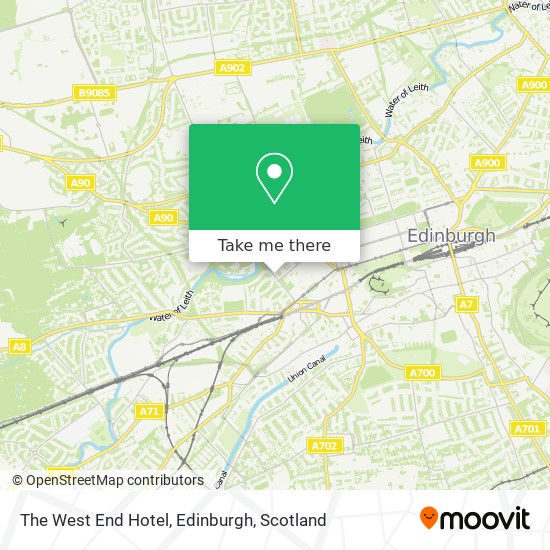 The West End Hotel, Edinburgh map