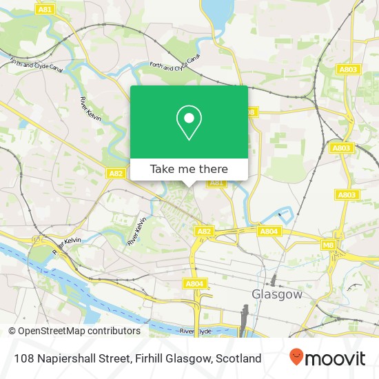 108 Napiershall Street, Firhill Glasgow map
