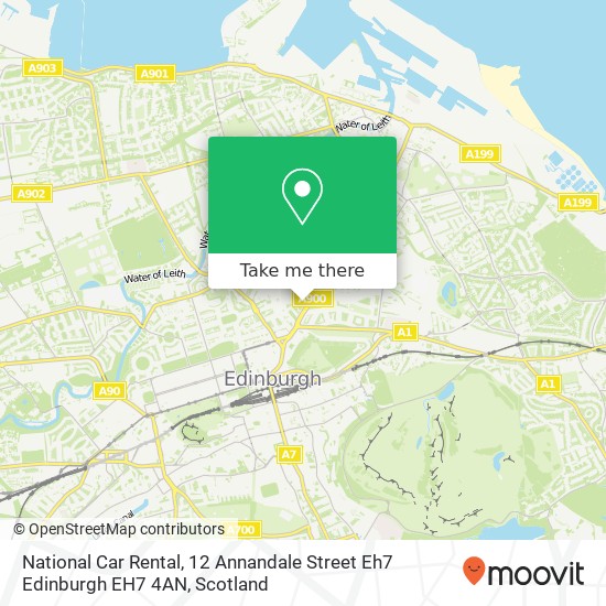 National Car Rental, 12 Annandale Street Eh7 Edinburgh EH7 4AN map