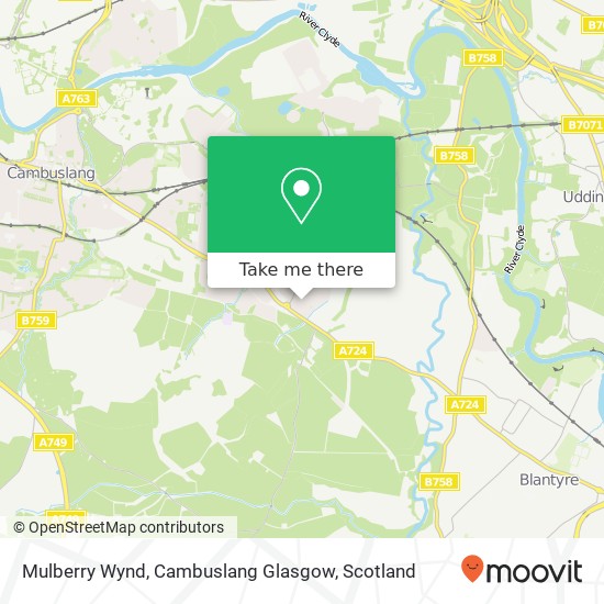 Mulberry Wynd, Cambuslang Glasgow map