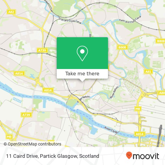 11 Caird Drive, Partick Glasgow map