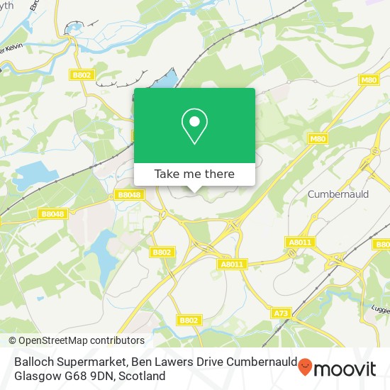 Balloch Supermarket, Ben Lawers Drive Cumbernauld Glasgow G68 9DN map