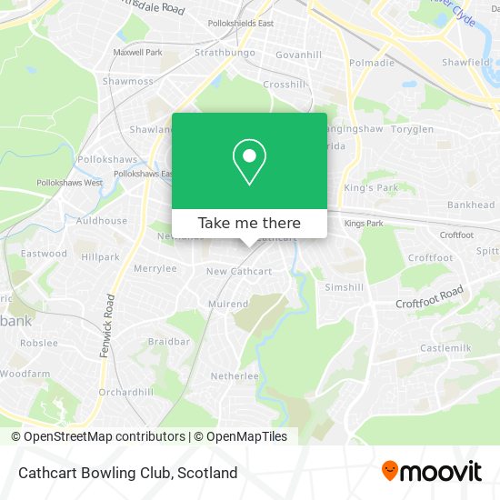 Cathcart Bowling Club map