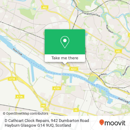 D Cathcart Clock Repairs, 942 Dumbarton Road Hayburn Glasgow G14 9UQ map