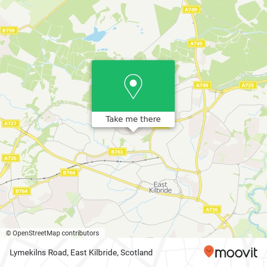 Lymekilns Road, East Kilbride map