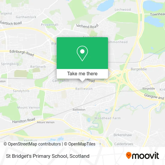St Bridget's Primary School map