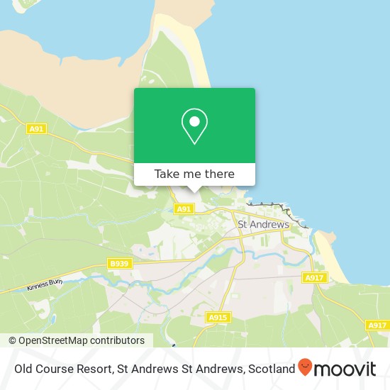 Old Course Resort, St Andrews St Andrews map