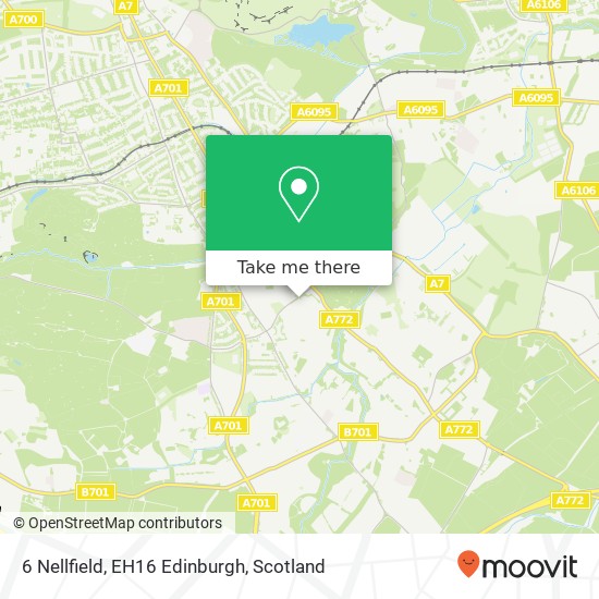 6 Nellfield, EH16 Edinburgh map