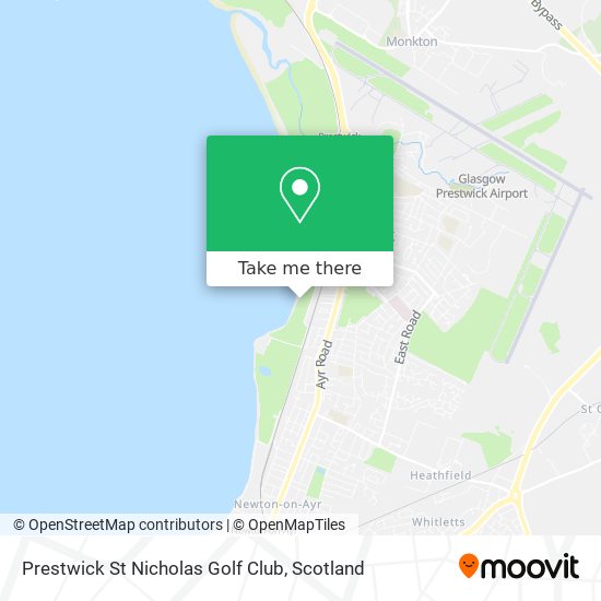 Prestwick St Nicholas Golf Club map