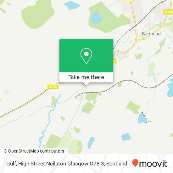 Gulf, High Street Neilston Glasgow G78 3 map