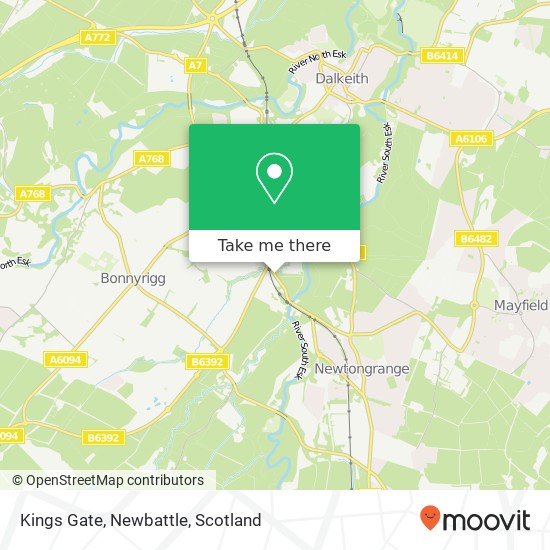 Kings Gate, Newbattle map