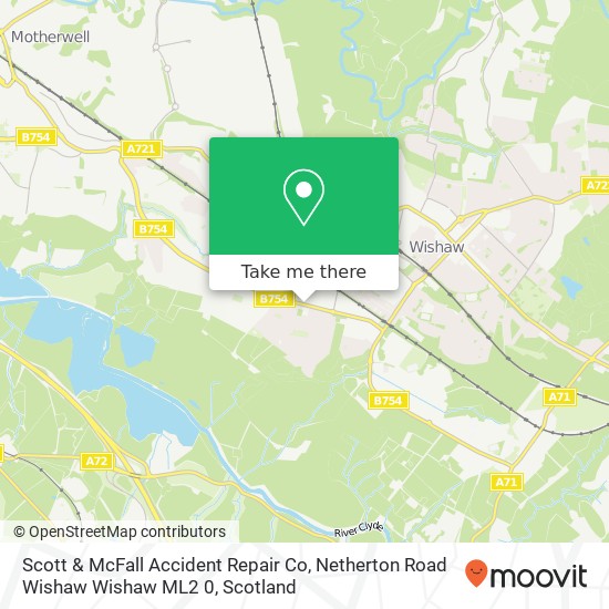 Scott & McFall Accident Repair Co, Netherton Road Wishaw Wishaw ML2 0 map