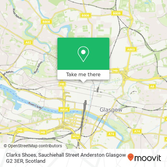 Clarks Shoes, Sauchiehall Street Anderston Glasgow G2 3ER map