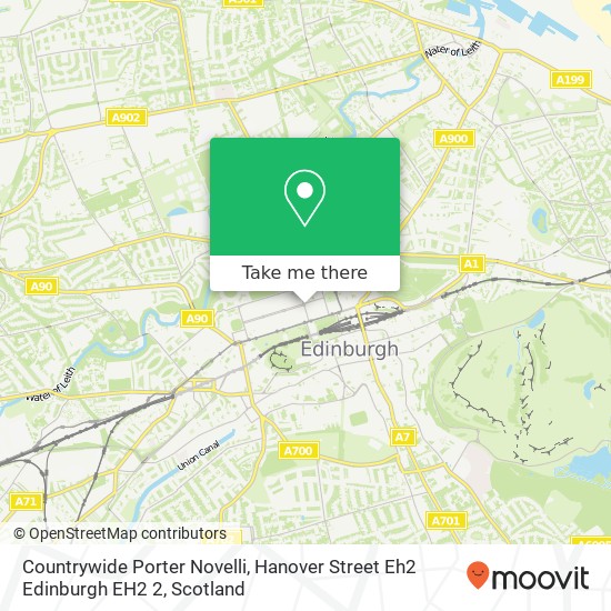 Countrywide Porter Novelli, Hanover Street Eh2 Edinburgh EH2 2 map