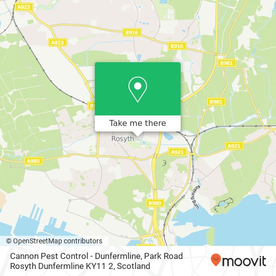 Cannon Pest Control - Dunfermline, Park Road Rosyth Dunfermline KY11 2 map