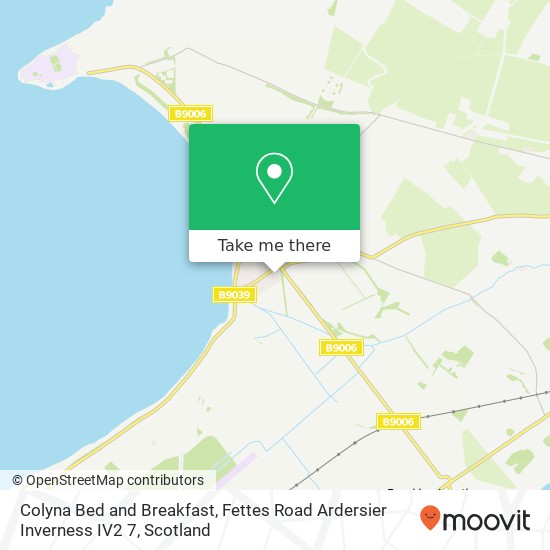 Colyna Bed and Breakfast, Fettes Road Ardersier Inverness IV2 7 map