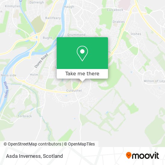 Asda Inverness map