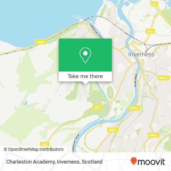 Charleston Academy, Inverness map