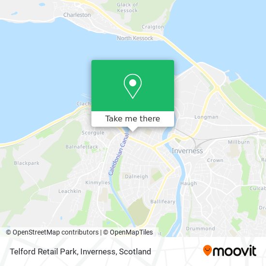 Telford Retail Park, Inverness map