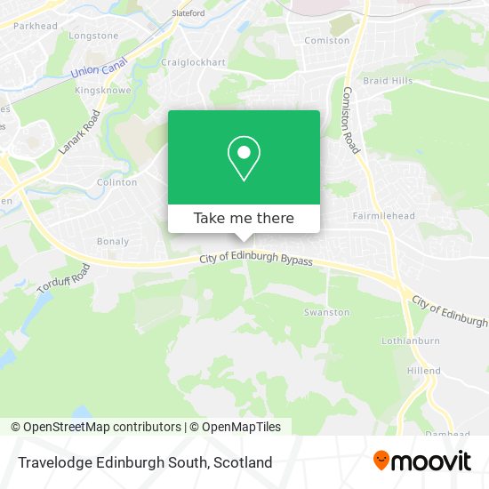 Travelodge Edinburgh South map