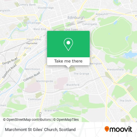 Marchmont St Giles' Church map