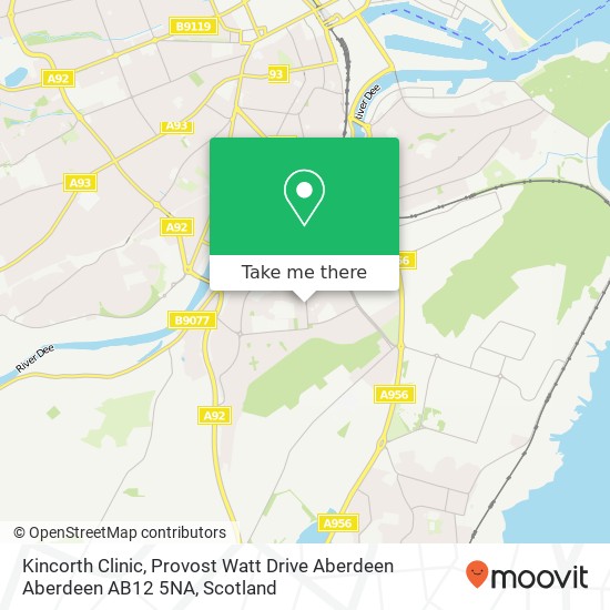 Kincorth Clinic, Provost Watt Drive Aberdeen Aberdeen AB12 5NA map