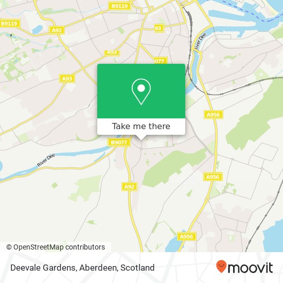 Deevale Gardens, Aberdeen map