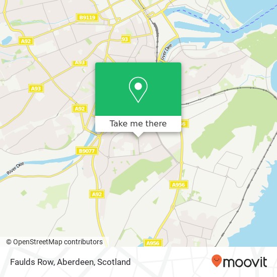 Faulds Row, Aberdeen map