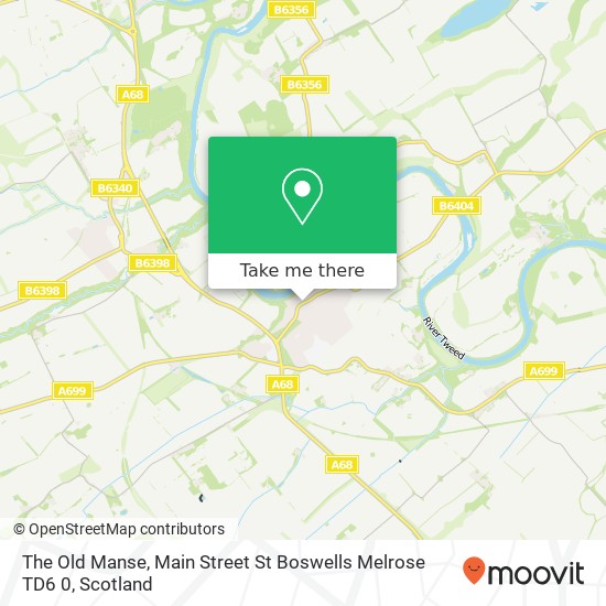 The Old Manse, Main Street St Boswells Melrose TD6 0 map