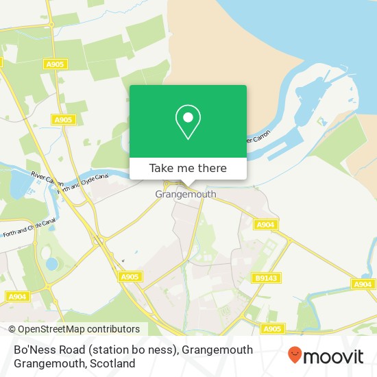 Bo'Ness Road (station bo ness), Grangemouth Grangemouth map