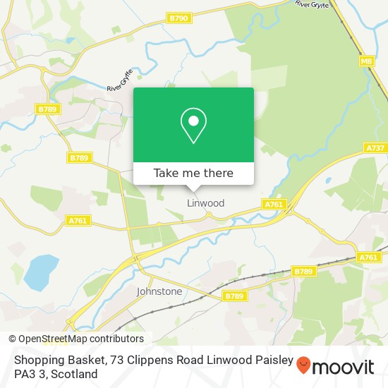 Shopping Basket, 73 Clippens Road Linwood Paisley PA3 3 map