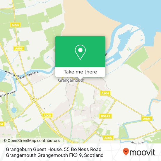 Grangeburn Guest House, 55 Bo'Ness Road Grangemouth Grangemouth FK3 9 map