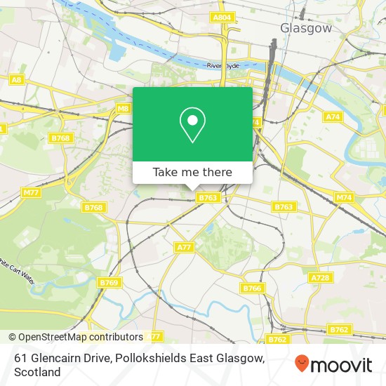 61 Glencairn Drive, Pollokshields East Glasgow map
