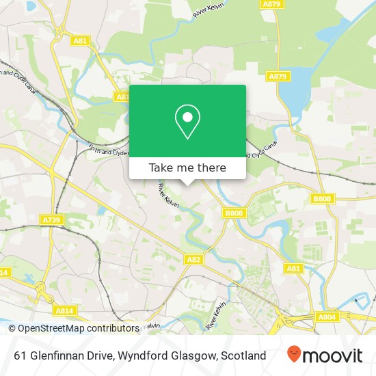 61 Glenfinnan Drive, Wyndford Glasgow map