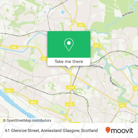 61 Glencoe Street, Anniesland Glasgow map