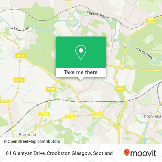 61 Glentyan Drive, Crookston Glasgow map