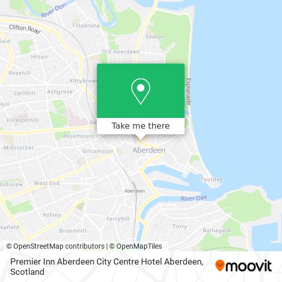 Premier Inn Aberdeen City Centre Hotel Aberdeen map