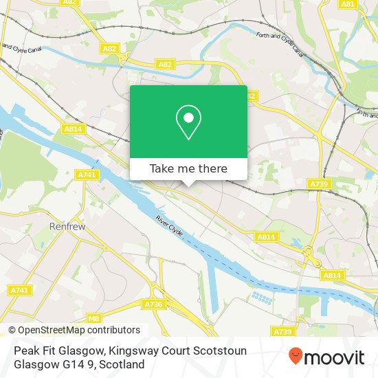 Peak Fit Glasgow, Kingsway Court Scotstoun Glasgow G14 9 map