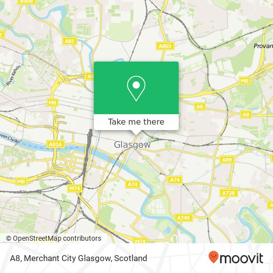 A8, Merchant City Glasgow map