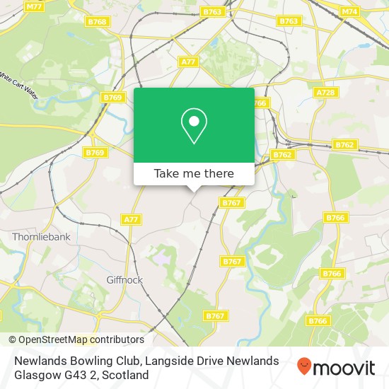 Newlands Bowling Club, Langside Drive Newlands Glasgow G43 2 map