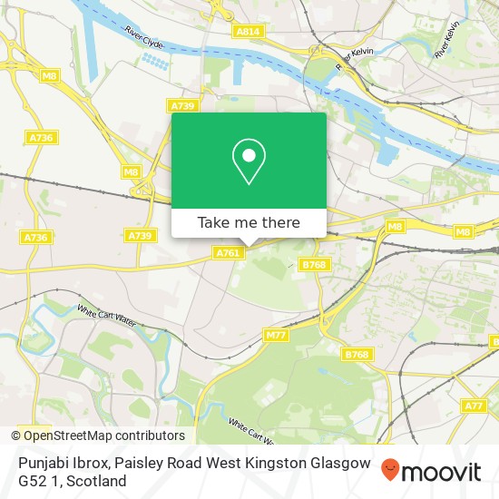 Punjabi Ibrox, Paisley Road West Kingston Glasgow G52 1 map