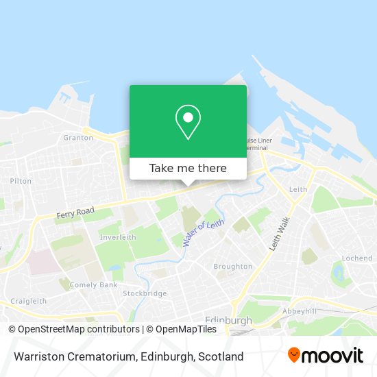 Warriston Crematorium, Edinburgh map