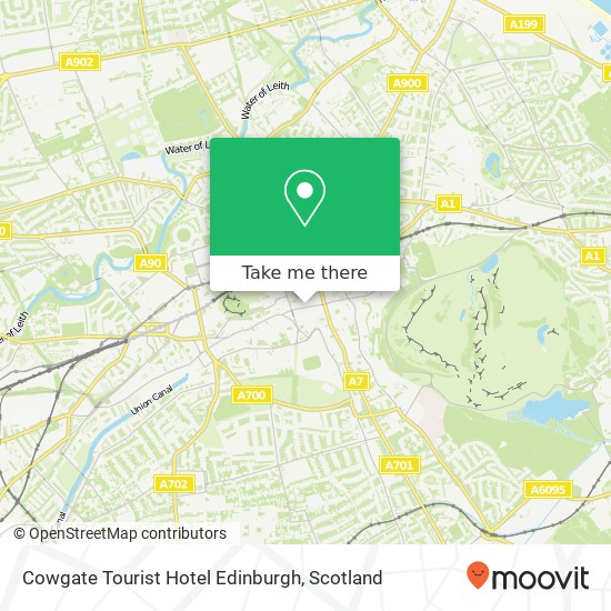 Cowgate Tourist Hotel Edinburgh map