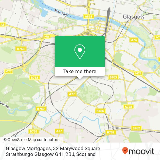 Glasgow Mortgages, 32 Marywood Square Strathbungo Glasgow G41 2BJ map