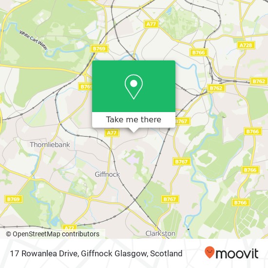 17 Rowanlea Drive, Giffnock Glasgow map