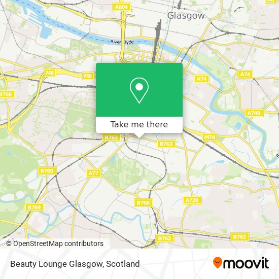 Beauty Lounge Glasgow map