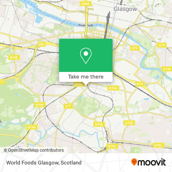 World Foods Glasgow map