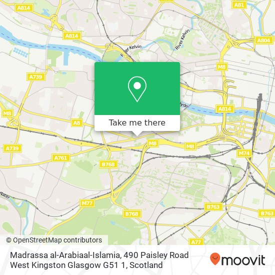 Madrassa al-Arabiaal-Islamia, 490 Paisley Road West Kingston Glasgow G51 1 map