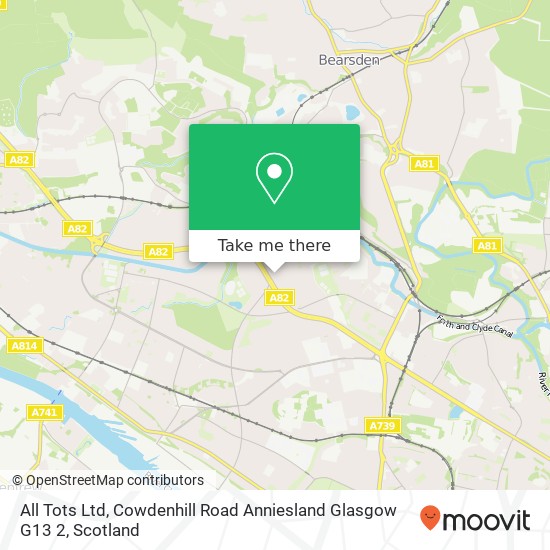 All Tots Ltd, Cowdenhill Road Anniesland Glasgow G13 2 map