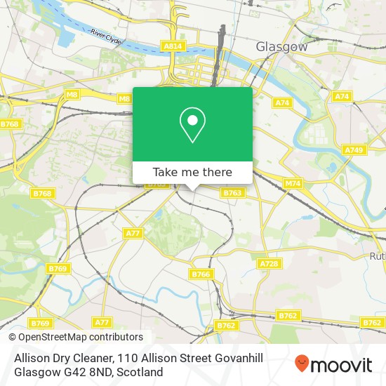 Allison Dry Cleaner, 110 Allison Street Govanhill Glasgow G42 8ND map